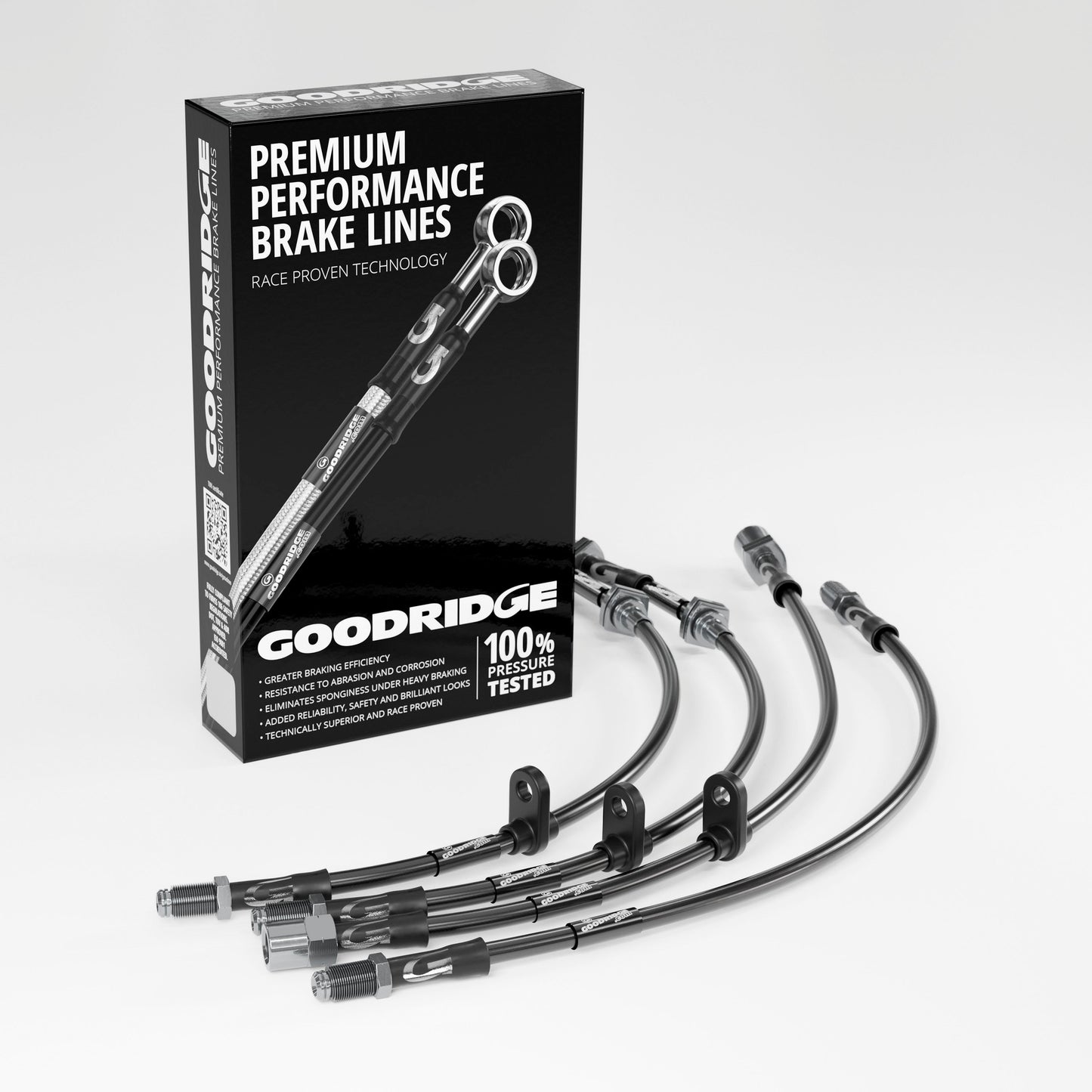 BRAKE HOSE KIT FOR PEUGEOT 206CC ALL MODELS 00- - Goodridge