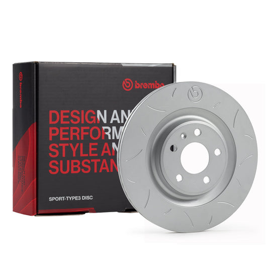 Brembo Sport TY3 Rear Brake Discs for VW Eos 2.0 TSI (06-15) 210bhp 253mm