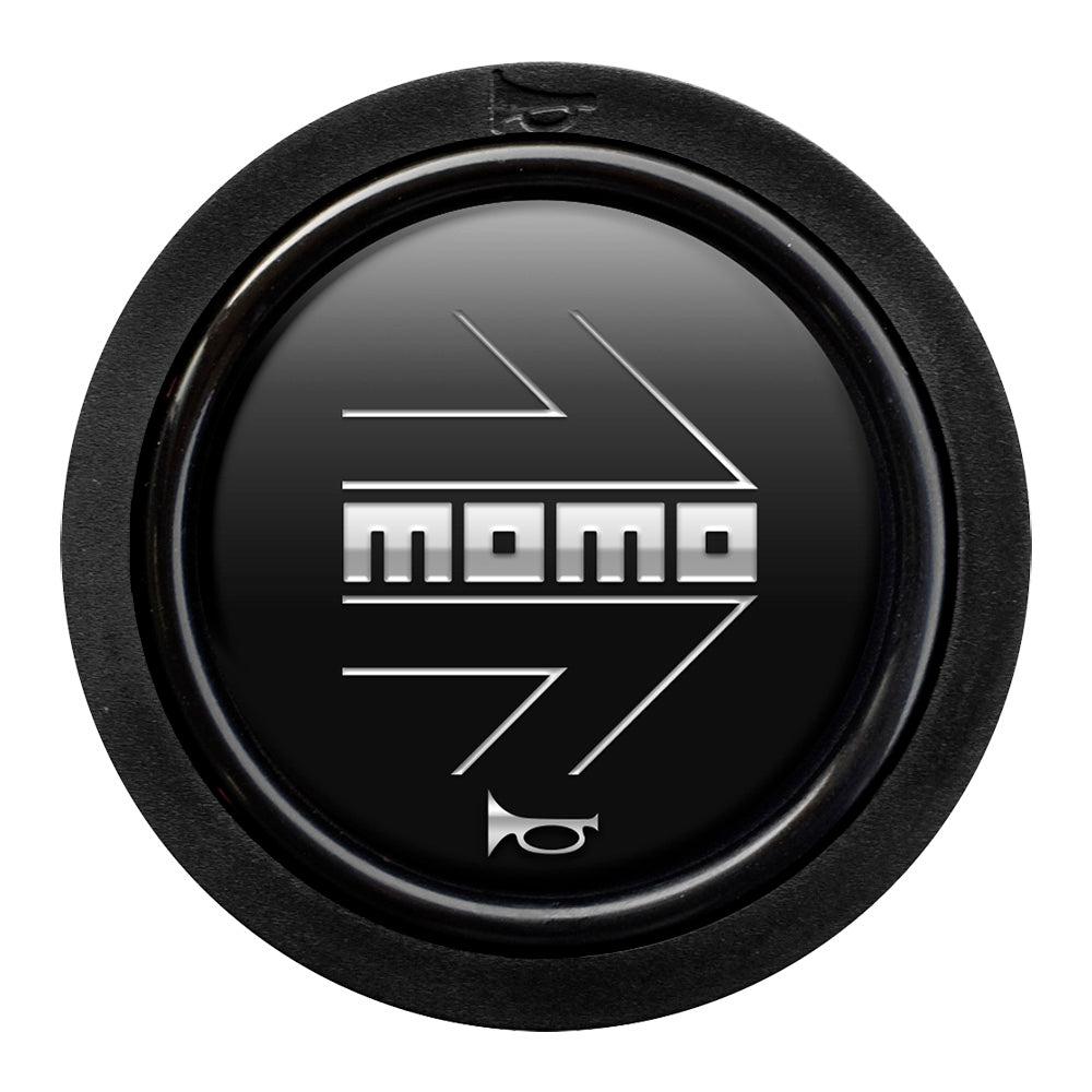 MOMO 2 Contact Horn Button - MOMO Arrow Matt Black/Silver