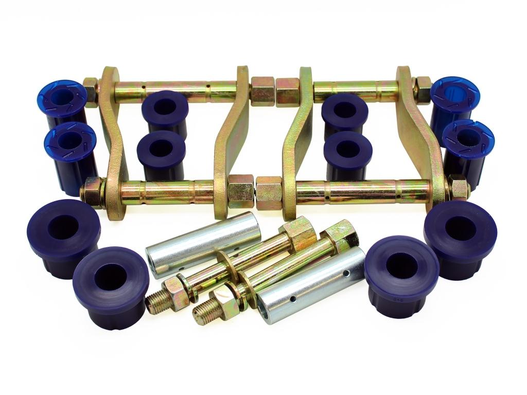Superpro Rear Leaf Spring Bush Kit & Greaseable Shackle/Pin Kit for Isuzu D-Max TFS 4WD (12-20)