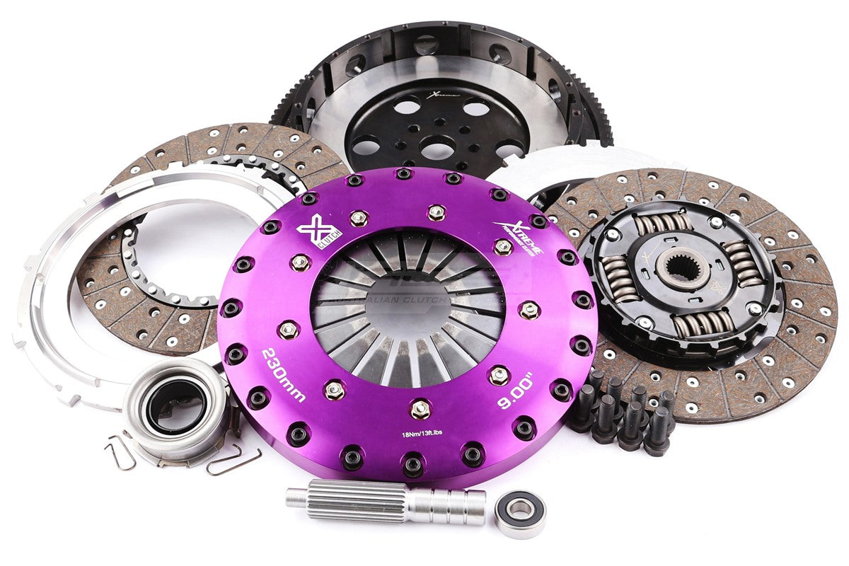 Xtreme Performance - 230mm Sprung hub Organic Twin Plate Clutch Kit Incl Flywheel 1000Nm - Toyota GT86 2.0 (ZN6EY_) (16-22)