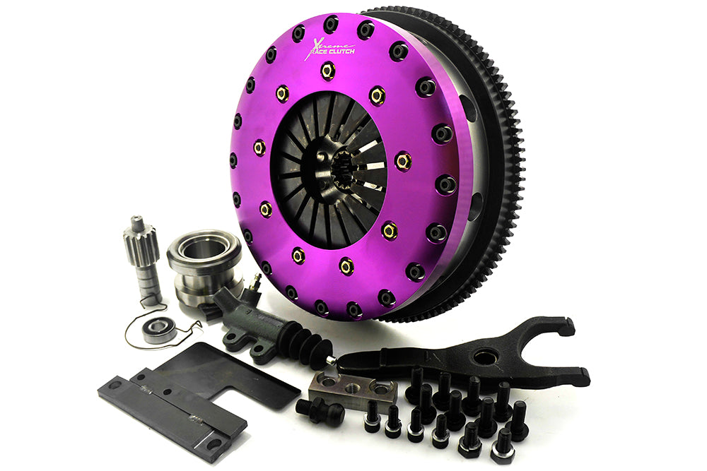 Xtreme Performance - 230mm Sprung Organic Twin Plate Clutch Kit Incl Flywheel 1000Nm - Toyota Supra 3.0 i Bi-Turbo (JZA80_) (02-93)