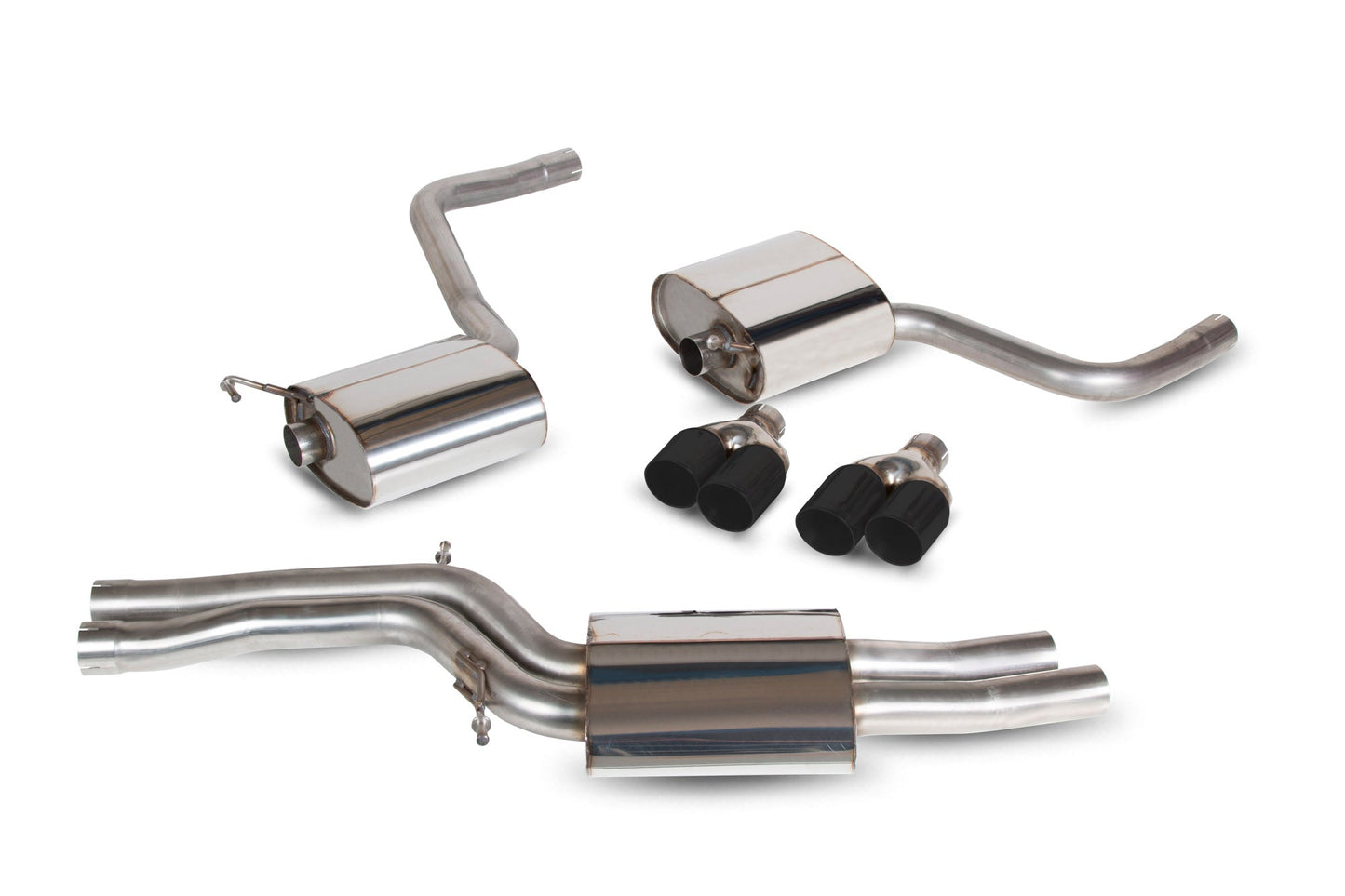 Scorpion Resonated Half Exhaust (Black Daytona) for Audi S4 B8/B8.5 (09-16)