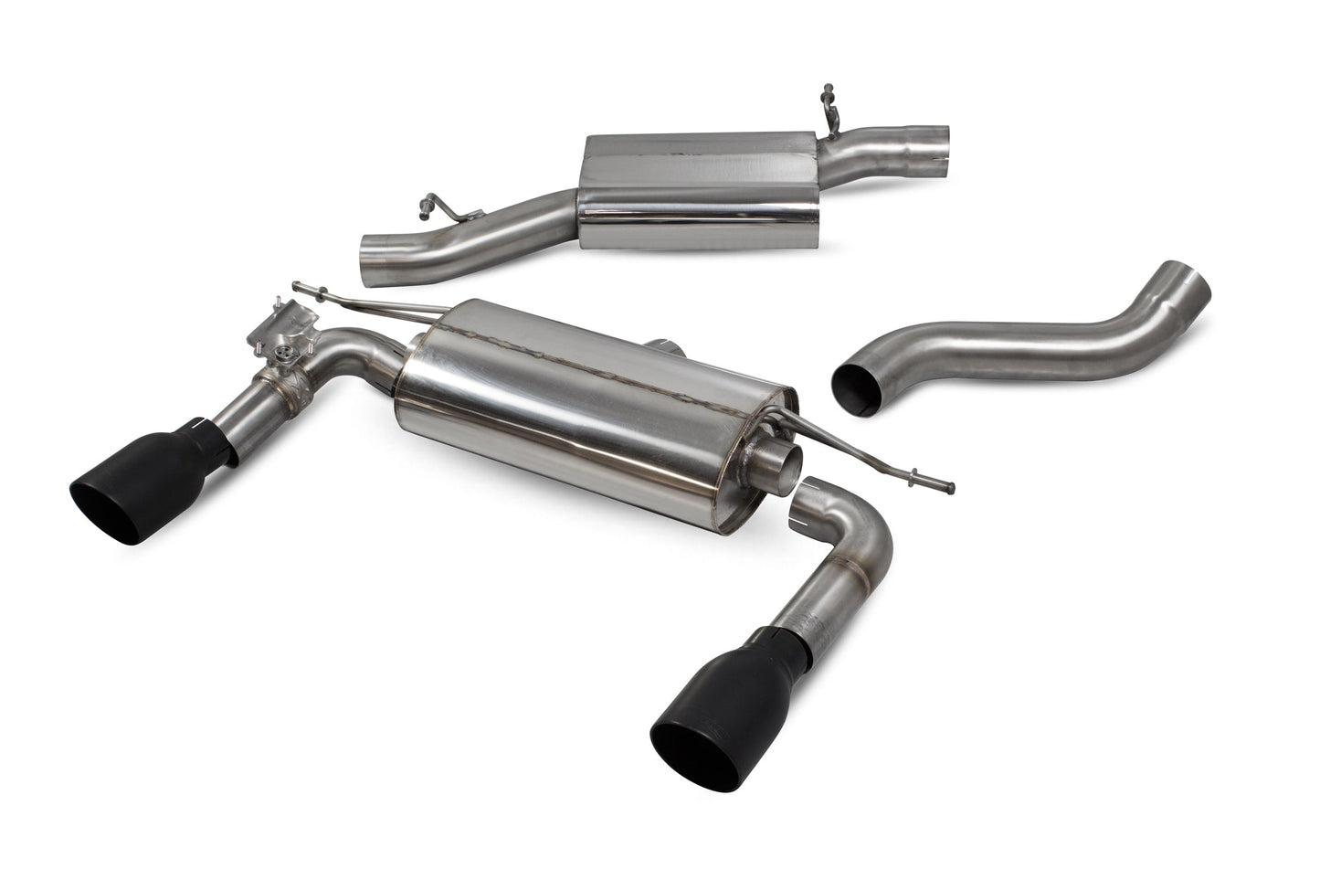 Scorpion Resonated Cat-Back Valved Exhaust (Black Daytona) for Audi TT Mk3 2.0 TFSI Quattro (14-19)