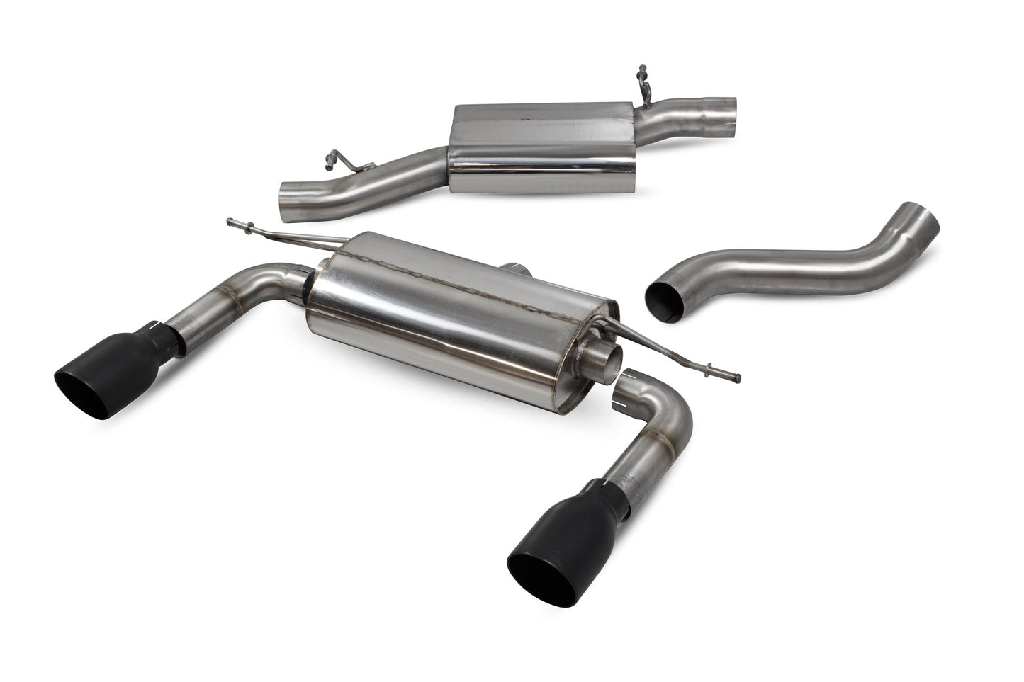 Scorpion Resonated Cat-Back Exhaust (Black Daytona) for Audi TT Mk3 2.0 TFSI Quattro (14-19)