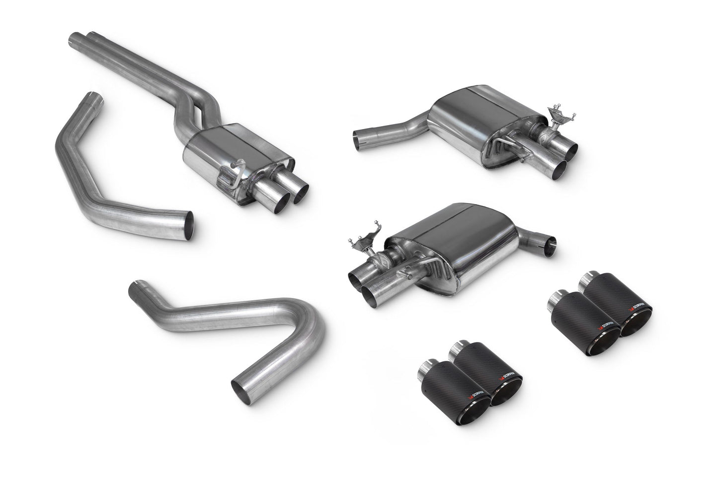 Scorpion Resonated Half Exhaust (Ascari) for Audi S4 B9 (17-19)