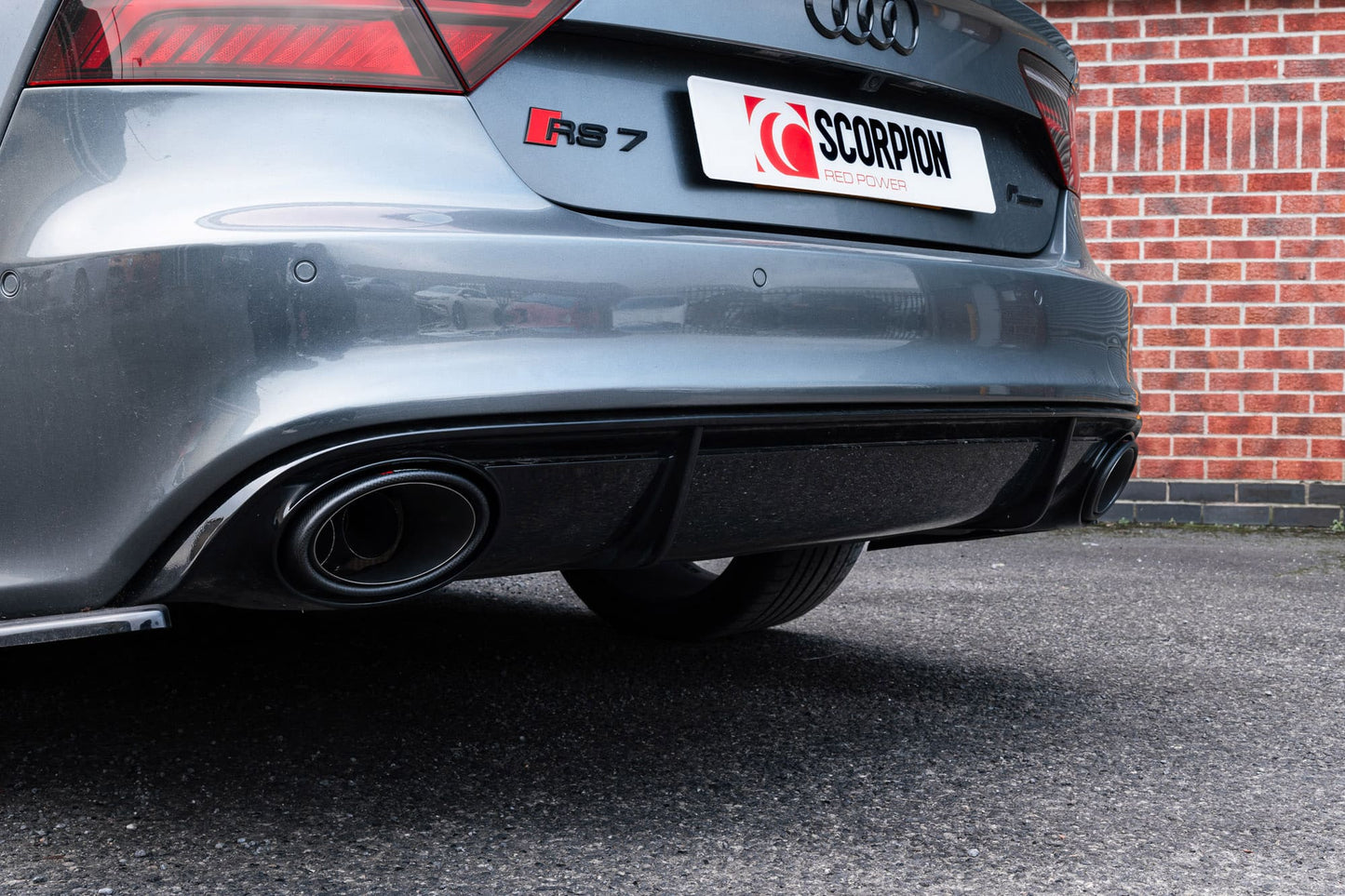 Scorpion Resonated Half Exhaust with Trims (Ascari RS) for Audi RS7 C7 (13-18)