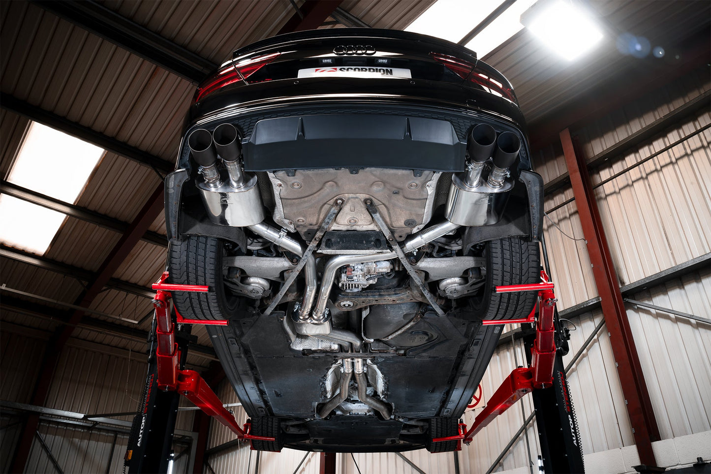 Scorpion Resonated Half Valved Exhaust (Black Daytona) for Audi S6/S7 C7 (12-18)