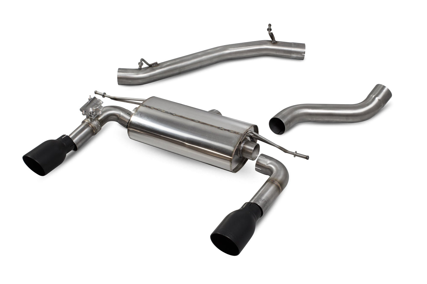 Scorpion Non-Res Cat-Back Valved Exhaust (Black Daytona) for Audi TT Mk3 2.0 TFSI Quattro (14-19)