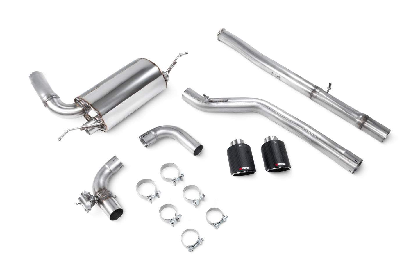 Scorpion Cat-Back Valved Quiet Exhaust (Ascari) for Ford Focus Mk3 RS (16-19)