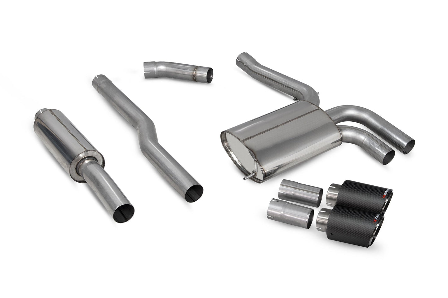 Scorpion Resonated Cat-Back Exhaust (Ascari) for Mini Cooper S F55 (14-18)