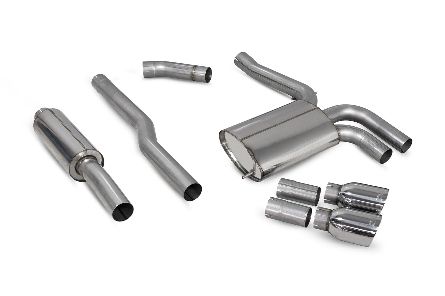 Scorpion Resonated Cat-Back Exhaust (Daytona) for Mini Cooper S F55 (14-18)