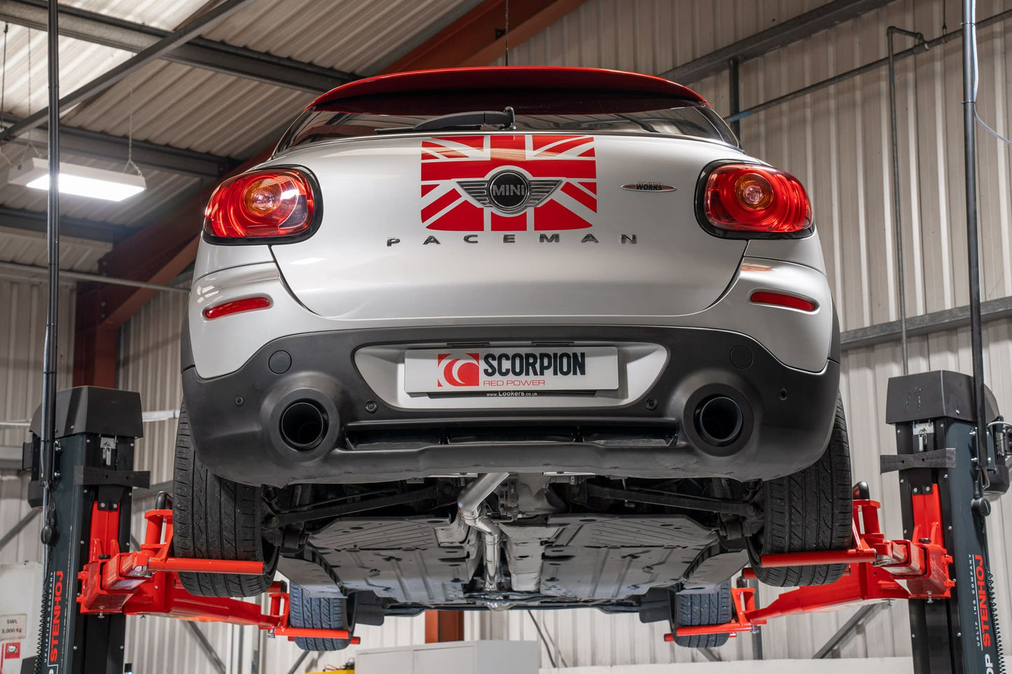 Scorpion Non-Res Cat-Back Exhaust (Black Daytona) for Mini Countryman R60 Cooper S All4 (10-16)