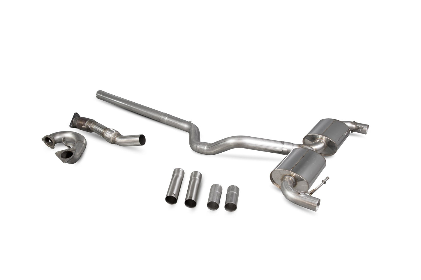 Scorpion Non-Res Turbo-Back Exhaust w/Sports Cat for Renault Clio Mk3 Meglio (06-12)