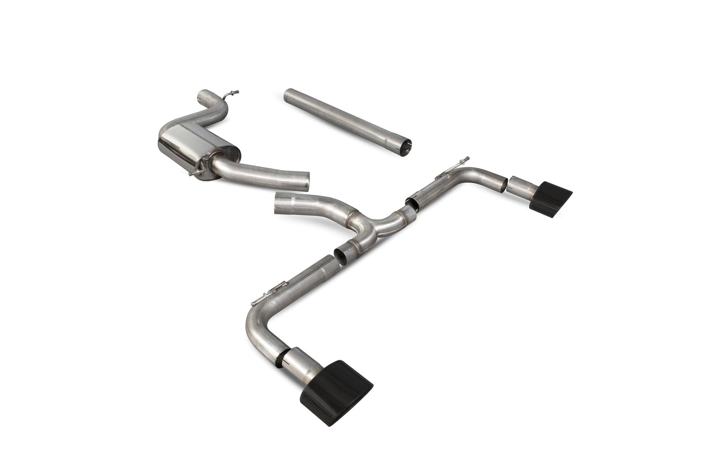 Scorpion Non-Res Cat/GPF-Back Exhaust (Black EVO R) for Seat Leon Mk3 Cupra 2.0 TSI (14-20)