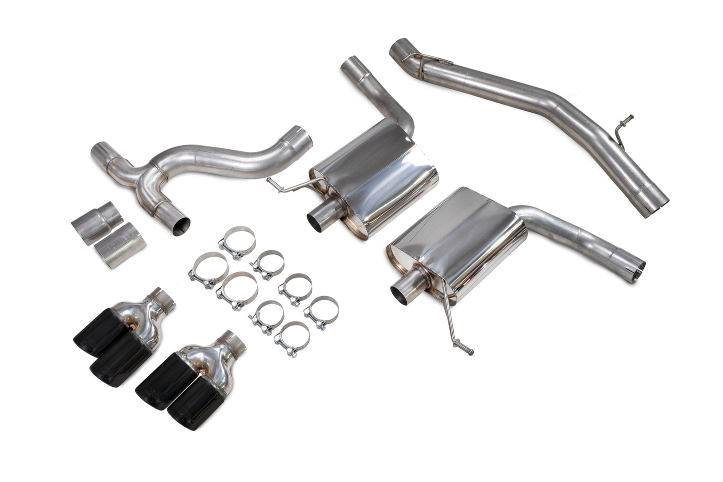 Scorpion Non-Res GPF-Back Exhaust (Black Daytona Quad) for Seat Leon Cupra ST 300 4Drive (18-22)
