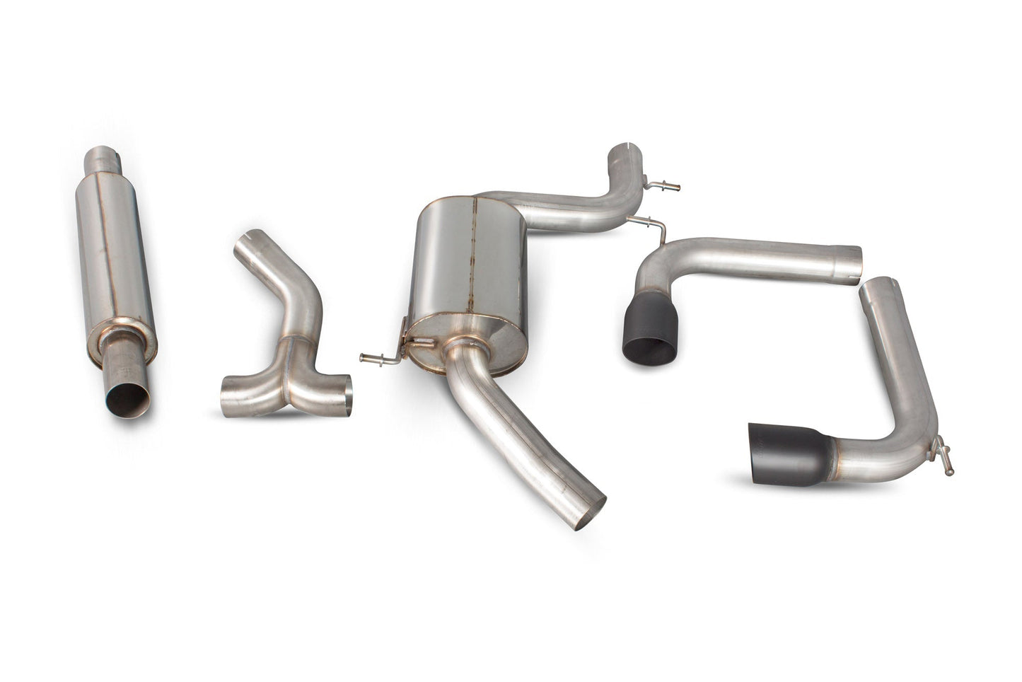 Scorpion Resonated Cat-Back Exhaust (Black Daytona) for VW Golf Mk7 GTI (13-16)