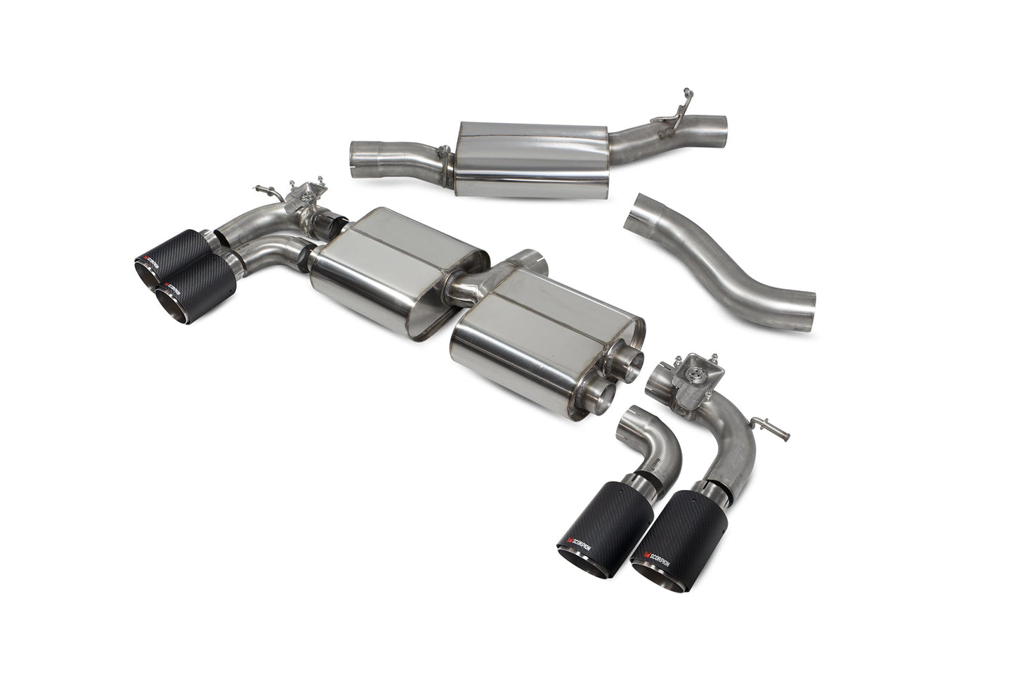 Scorpion Resonated Cat/GPF-Back Valved Exhaust (Ascari) for VW Golf R Mk7.5 (17-20)