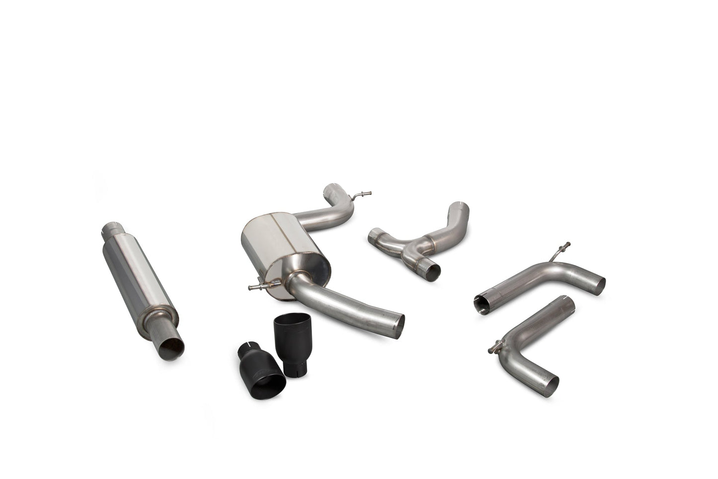 Scorpion Resonated Cat-Back Exhaust (Black Daytona) for VW Golf Mk7.5 GTI (17-18)