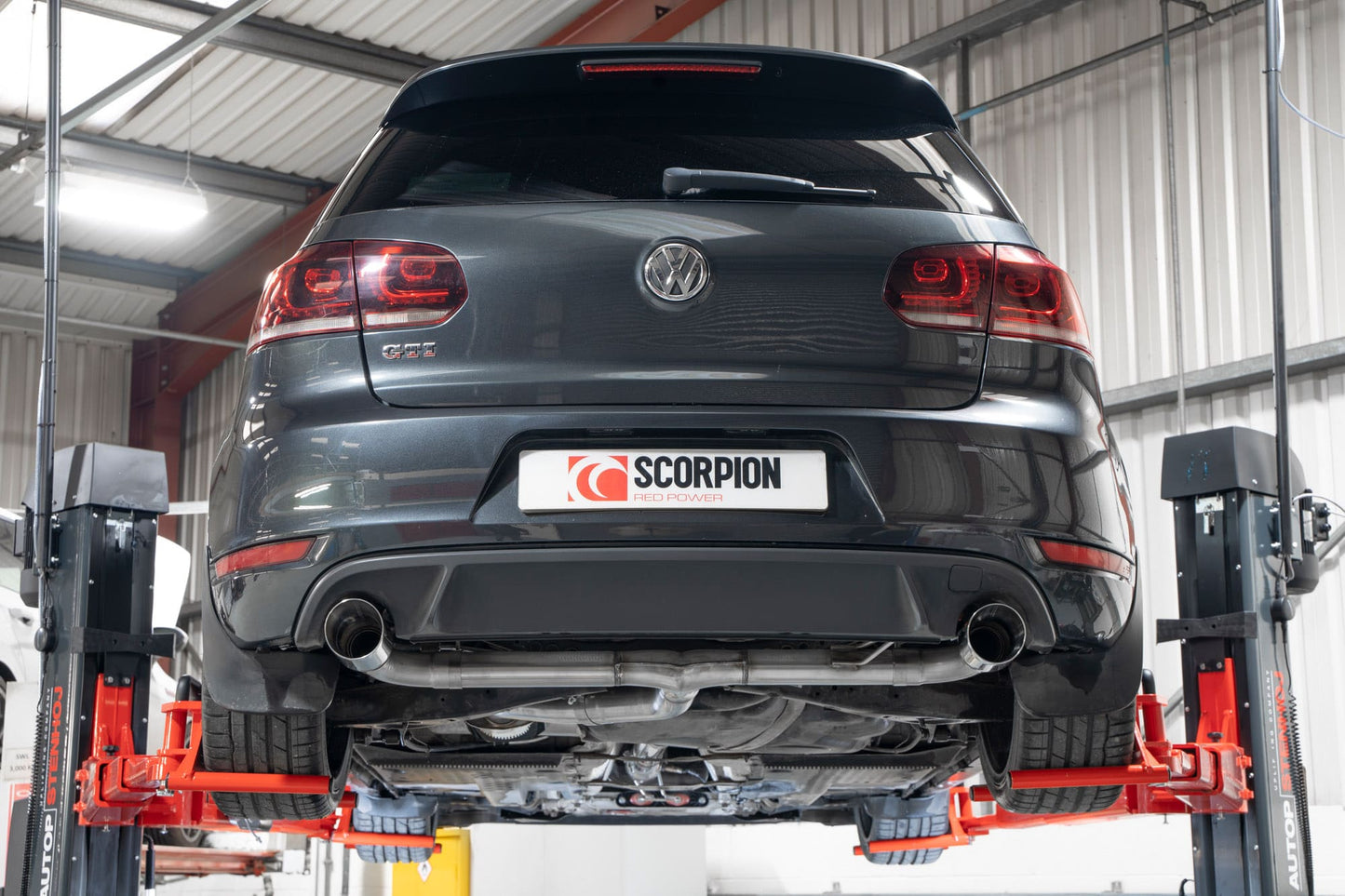 Scorpion Resonated Predator Cat-Back Exhaust (Black Daytona) for VW Golf Mk6 GTI & Edition 35 (09-13)
