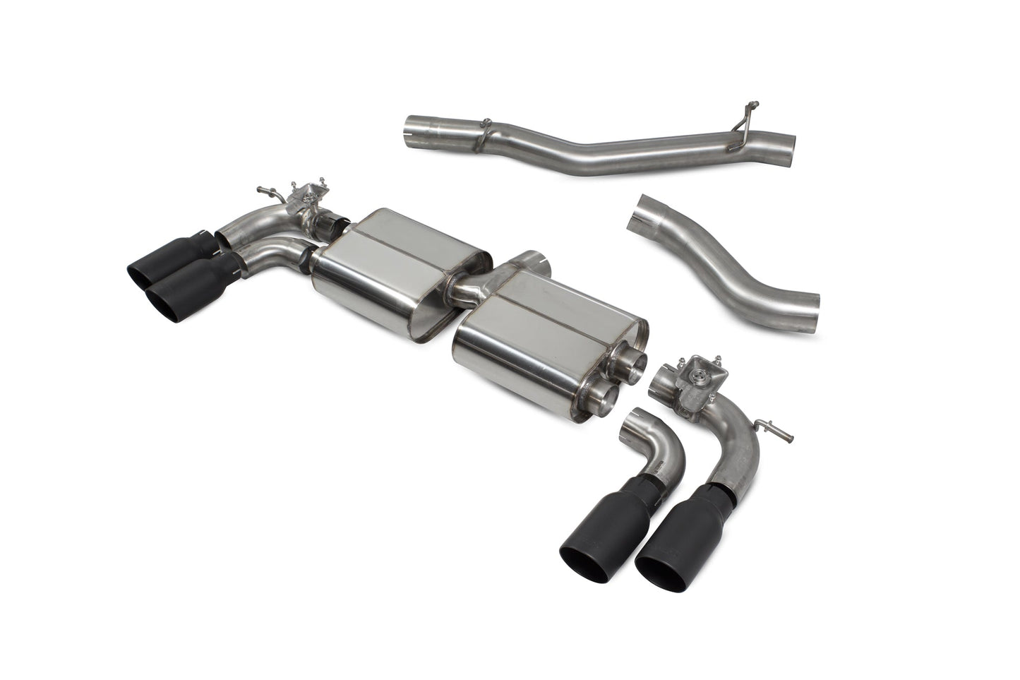 Scorpion Non-Res Cat/GPF-Back Valved Exhaust (Black Daytona) for VW Golf R Mk8 (21-25)