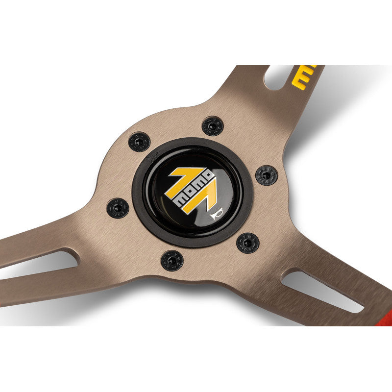 MOMO Drifting Steering Wheel - Anthracite Spokes / Red Microfibre