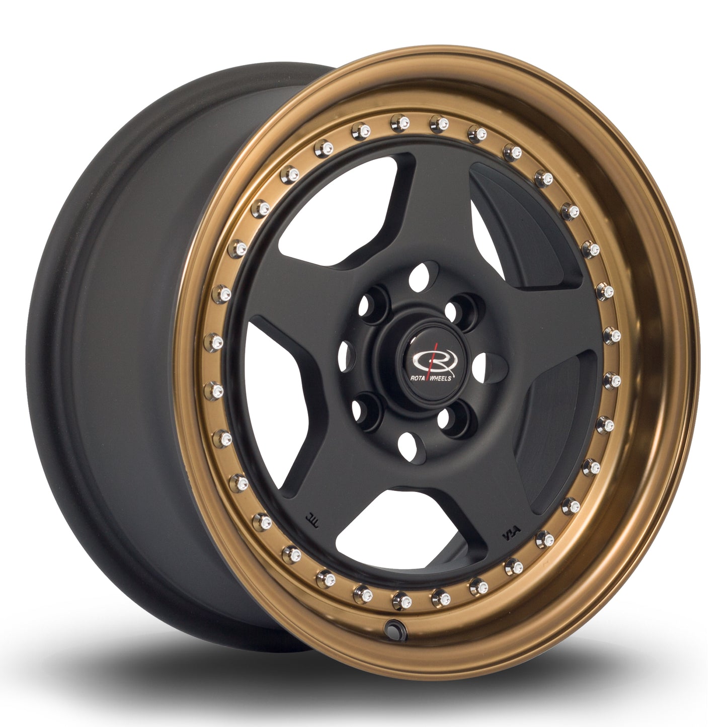 Rota Kyusha Alloy Wheels - 15x7 | 4x100 | ET38 | FBlackSBronzeLip