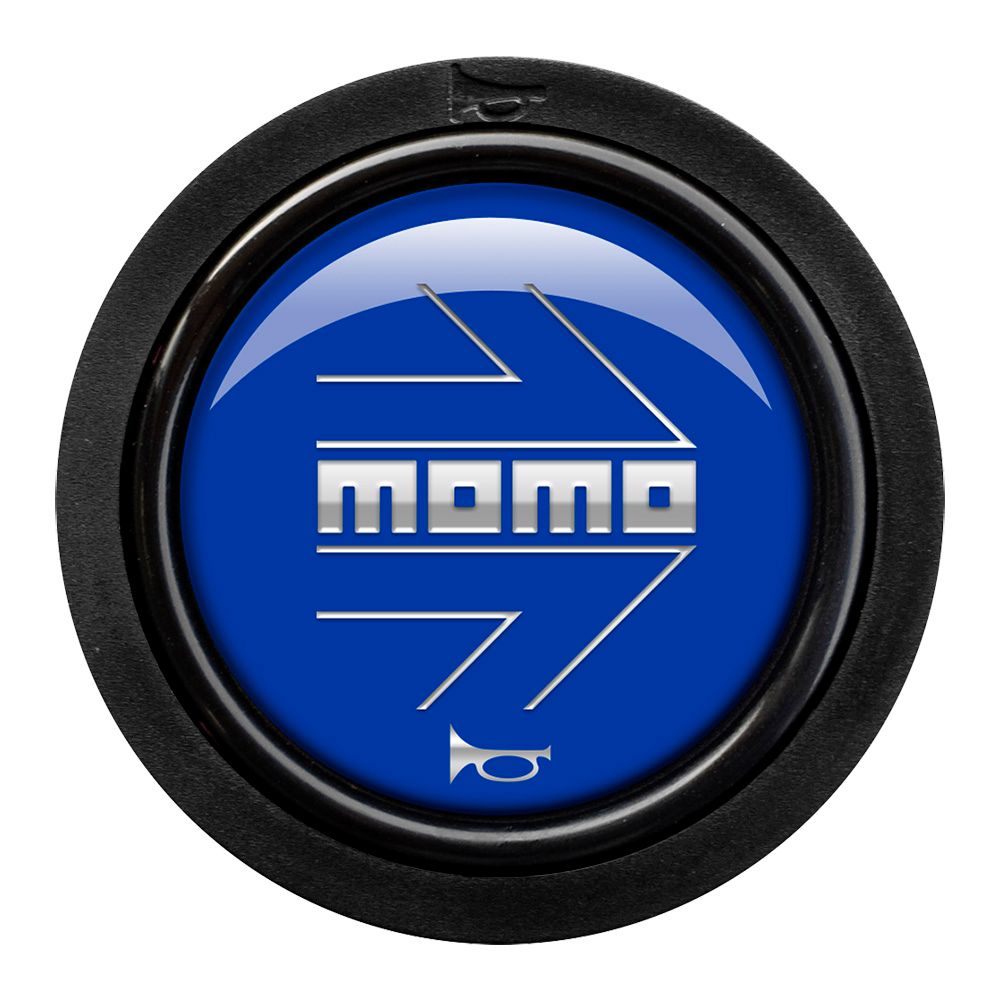 MOMO 2 Contact Horn Button - MOMO Arrow Gloss Blue/Silver