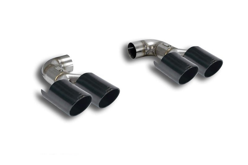 Supersprint Black 90mm Tailpipes - BMW F85 X5M | F86 X6M - Evolve Automotive