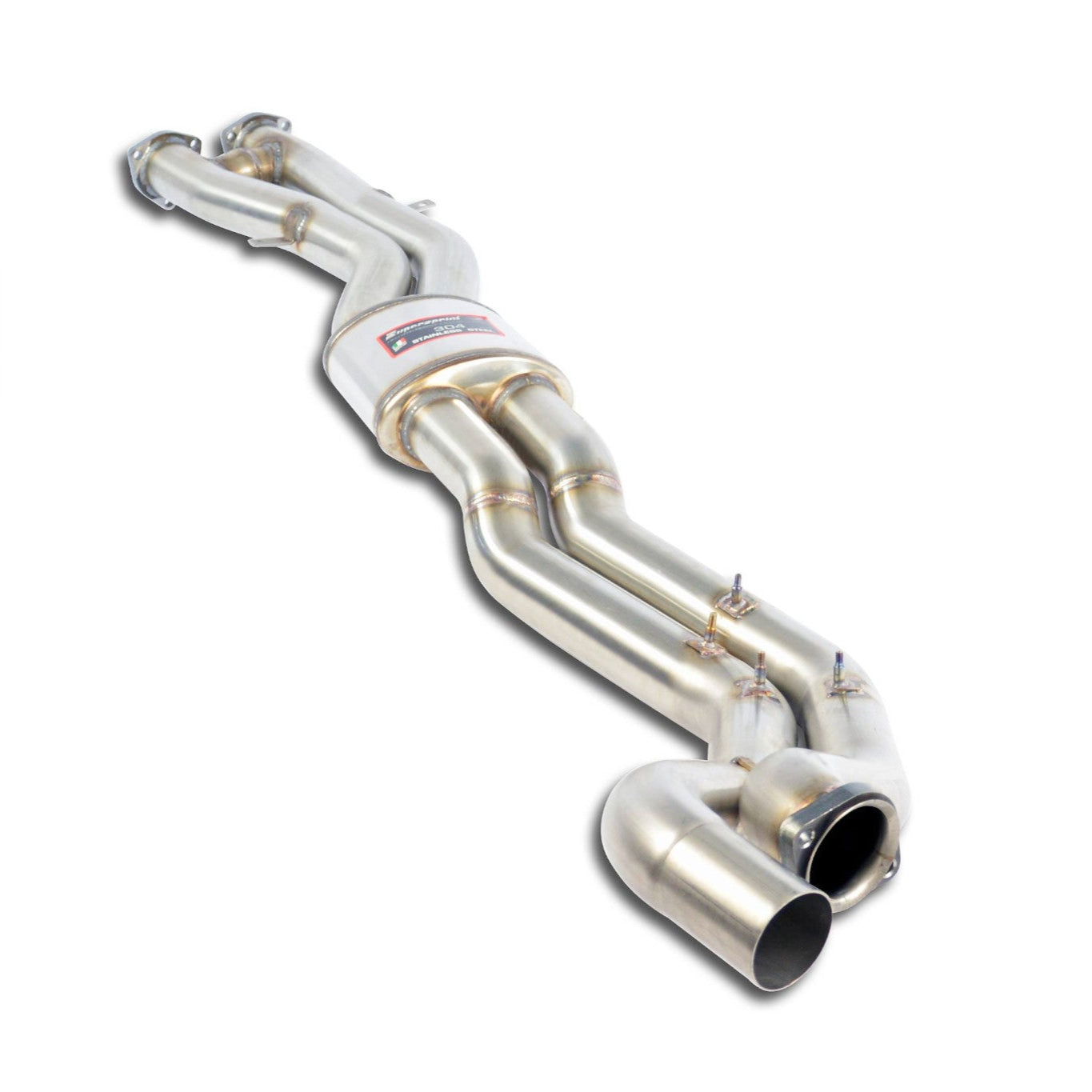 Supersprint Centre Exhaust (Resonated) Oversized Twin Pipe - BMW 3 Series E46 M3 - Evolve Automotive