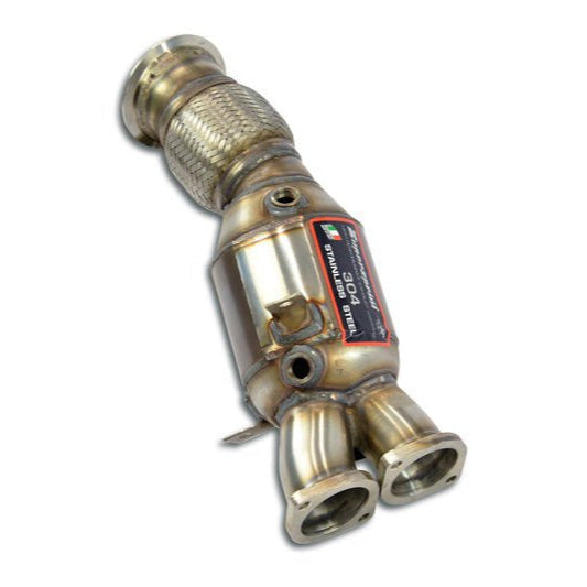 Supersprint Turbo Downpipe With Catalytic Converter - BMW E8X 1 Series 135i | E9X 3 Series 335i (N55) - Evolve Automotive