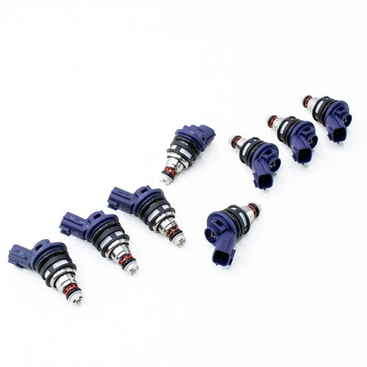 DeatschWerks DW Set of 8 370cc Side Feed Injectors for Nissan Q45 (91-99)