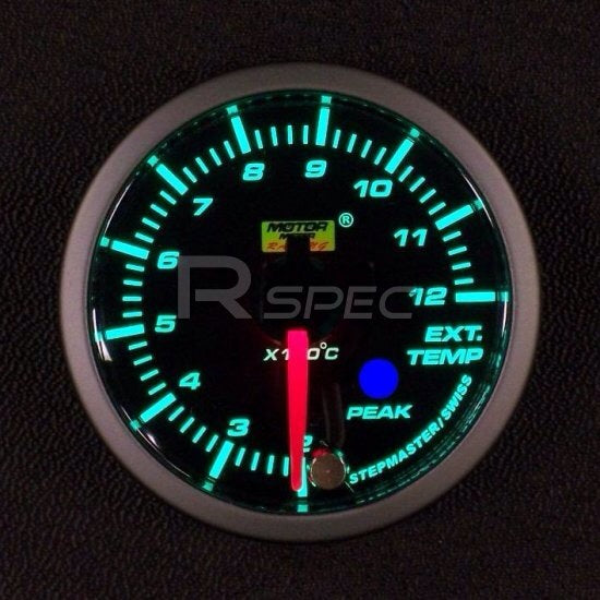 Prosport 52mm Green Stepper Motor (Peak) Exhaust Gas Temperature Gauge