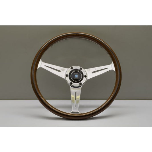 Nardi Classic Wood Steering Wheel 360mm with Polished Spokes (Visible Screws)