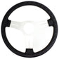 Nardi Competition Leather Steering Wheel 330mm with Grey Stitching and Satin Spokes