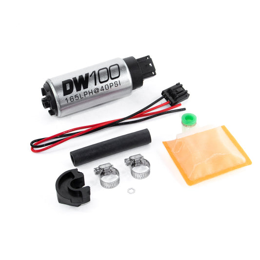 DeatschWerks DW100 Series 165lph In-Tank Fuel Pump w/ Install Kit for Nissan 240SX (89-94) OE Replacement