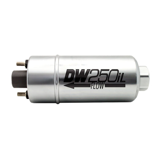 DeatschWerks DW250IL 250LPH In-Line External Fuel Pump with Mounting