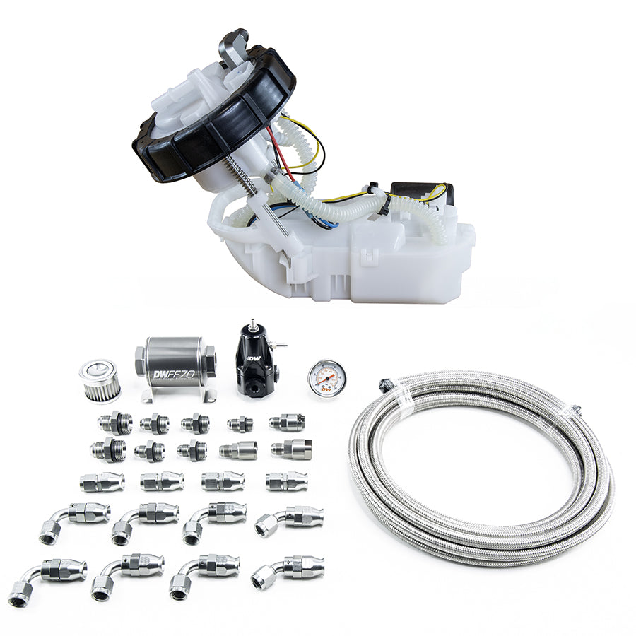 DeatschWerks DW400 Fuel Pump Module + Return Kit SS PTFE for Honda Civic (01-05) Honda Integra (02-06)