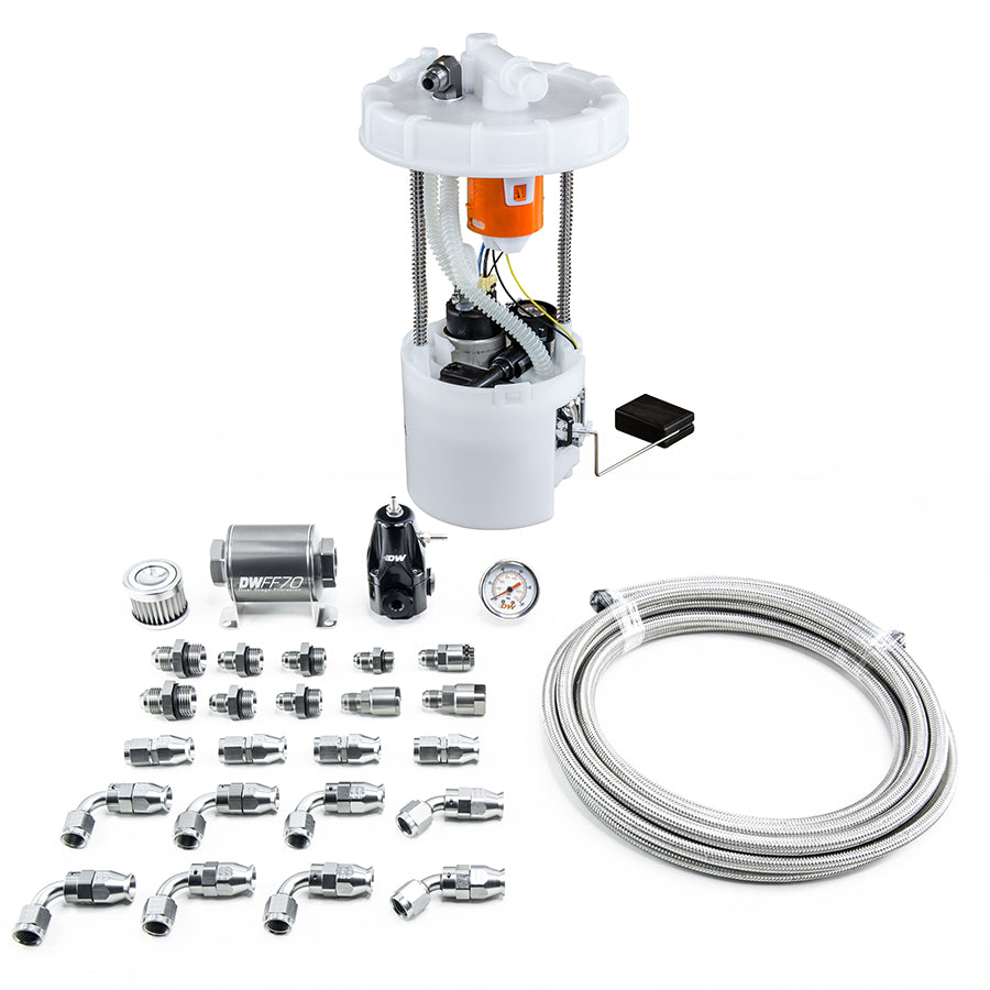 DeatschWerks DW400 Fuel Pump Module + Return Kit SS PTFE for 8th Gen Honda Civic Si K20 (06-11)