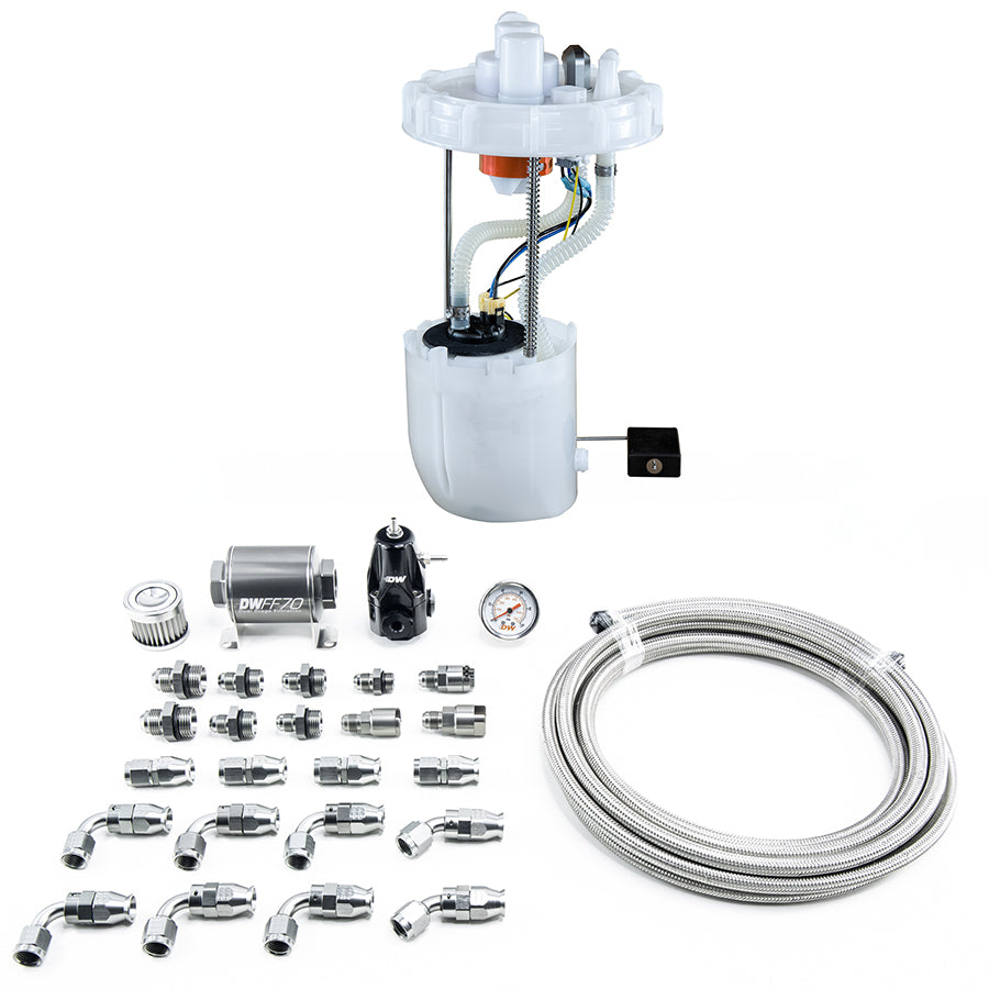 DeatschWerks DW400 Fuel Pump Module + Return Kit SS PTFE for 9th Gen Honda Civic Si (12-15)