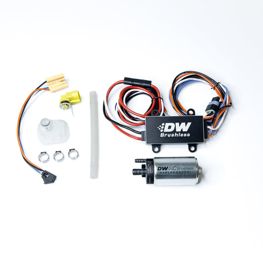 DeatschWerks DW440 Brushless 440LPH In-Tank Fuel Pump + C102 Controller w/ Install Kit for Mazda RX-8 (04-08)