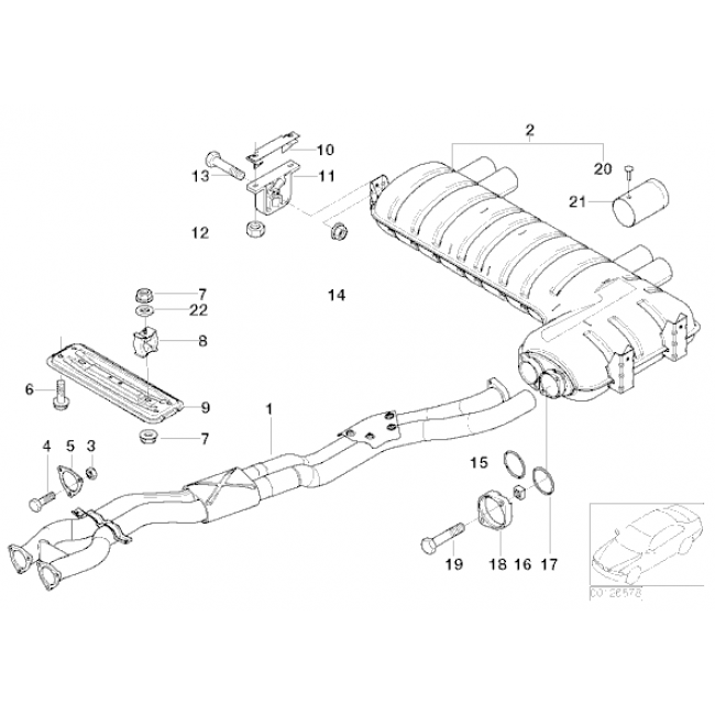 Cobra Performance Exhaust Centre Section - BMW M3 E46