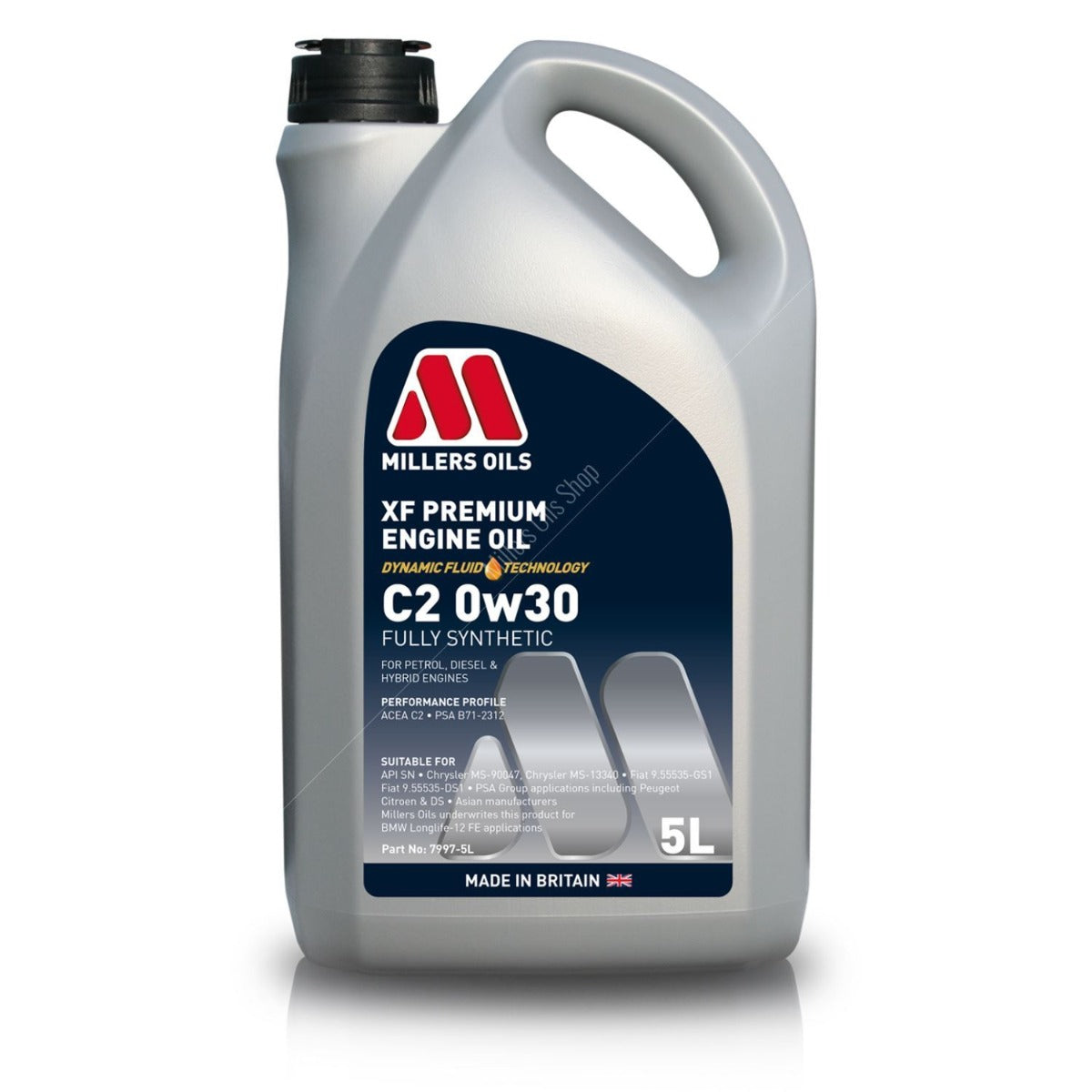 Millers XF Premium Engine Oil C2 0w30 (5L)