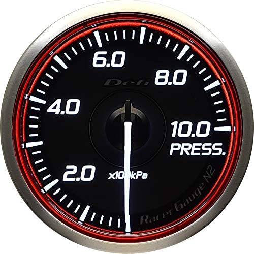 Defi DF Racer 60mm Pressure Gauge (Red)