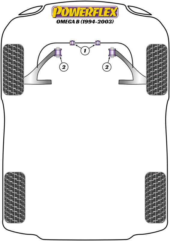 Powerflex Exhaust Mount Bush for Vauxhall Omega B (94-03) EXH016