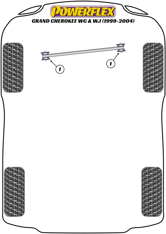 Powerflex Front Panhard Rod Bush for Jeep Grand Cherokee WG/WJ (99-04)