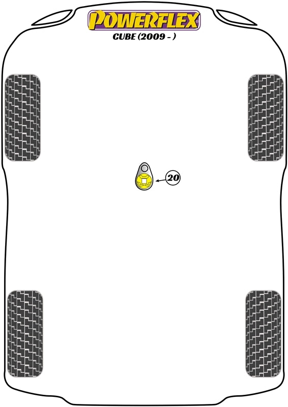 Powerflex Lower Torque Mount (Fast Road) for Nissan Cube (09-)