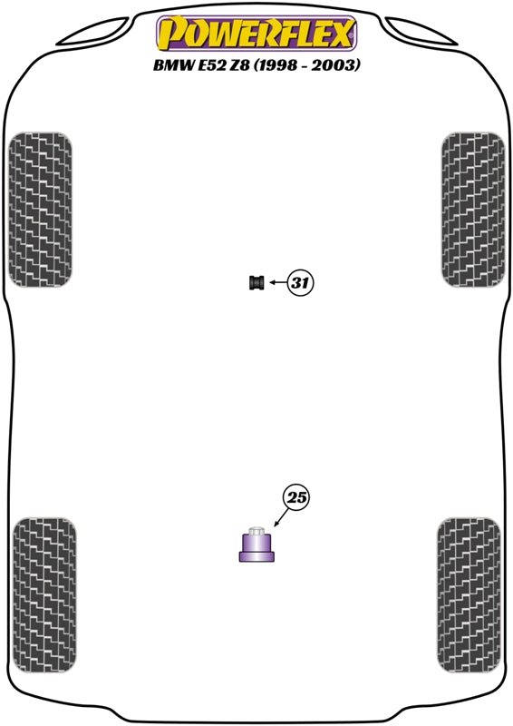 Powerflex Gear Shift Arm Front Bush (Oval) for BMW Z8 E52 (98-03)