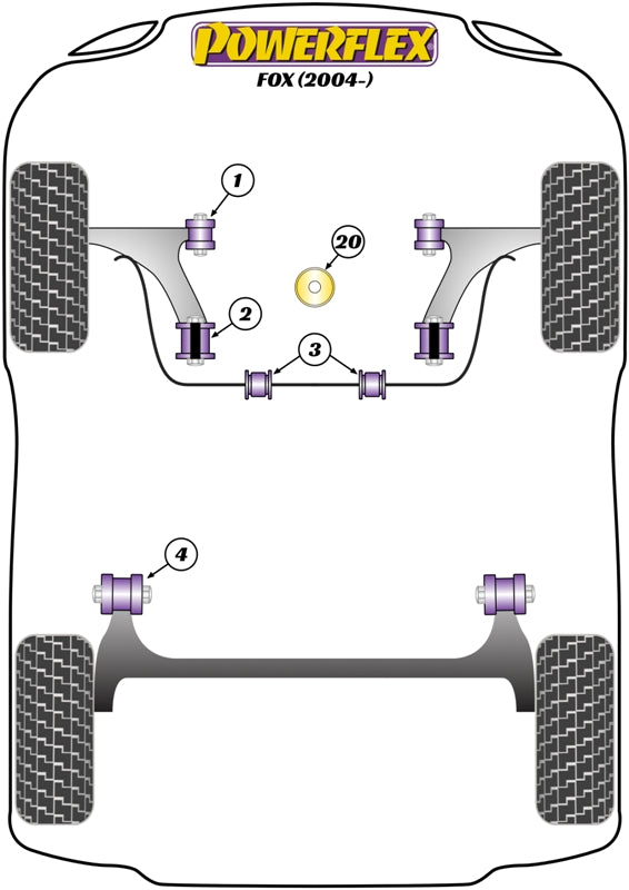 Powerflex Lower Engine Mount Large Bush (Track Use) for Volkswagen Fox