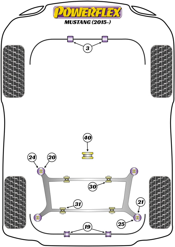 Powerflex Black Front Anti Roll Bar Bush for Ford Mustang (15-)